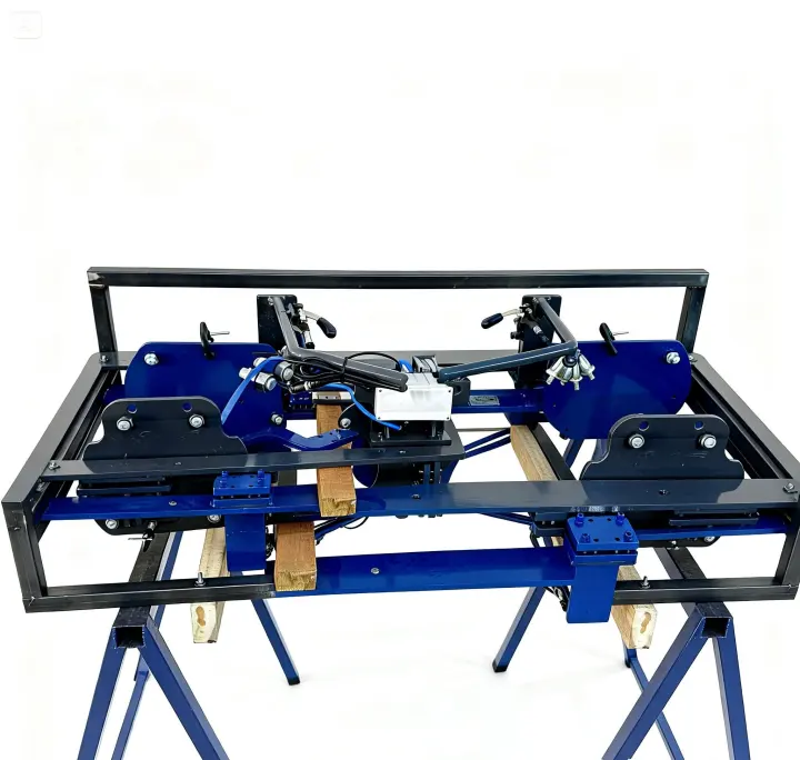 Gabarito para solda robotizada com estrutura azul